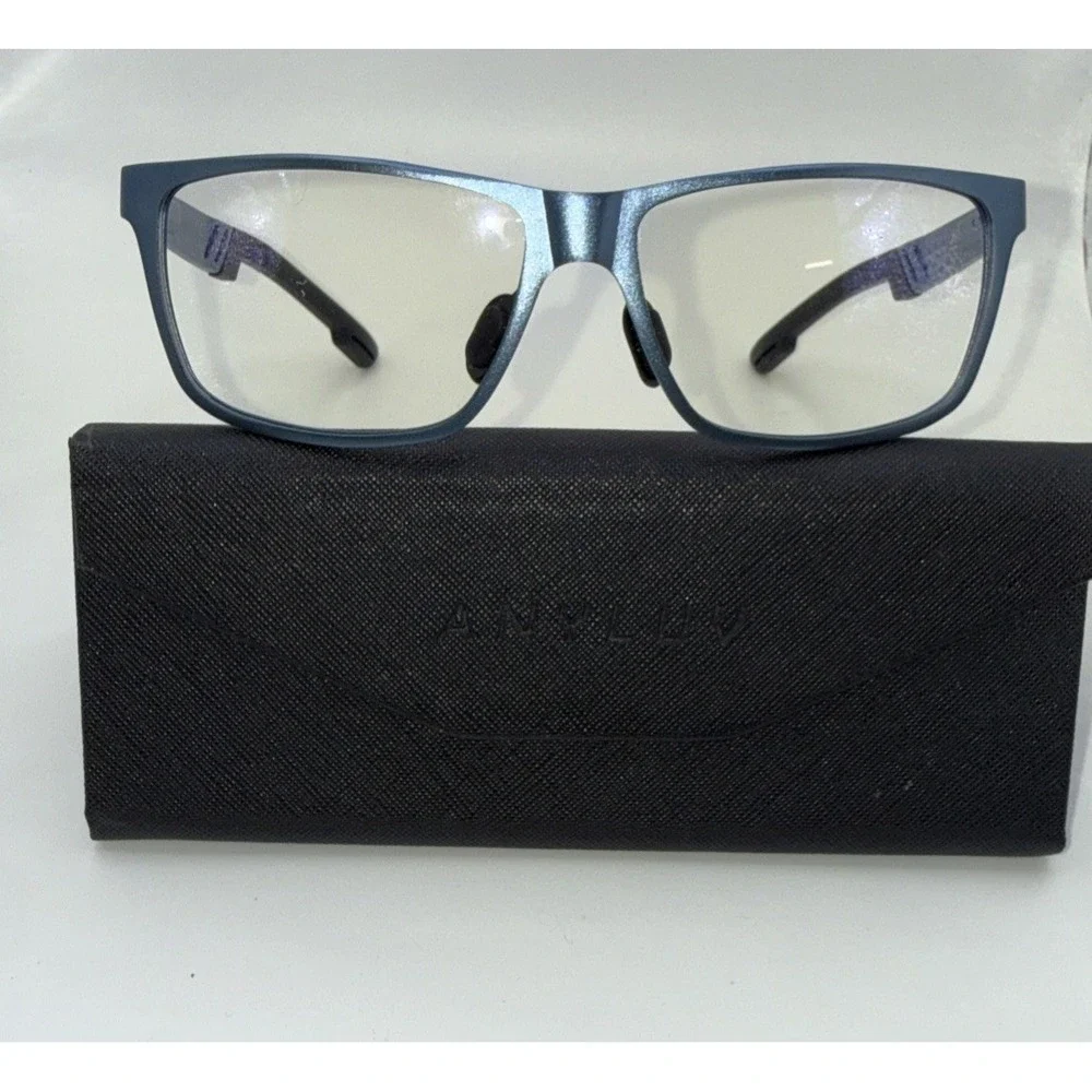 ANYLUV Italian Genuine RARE eyeglasses Blue Rectangular Classic ML4571-5  UKCA
